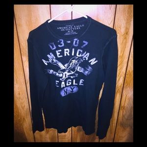 AE Vintage Fit Medium Long Sleeve Shirt Dark Green